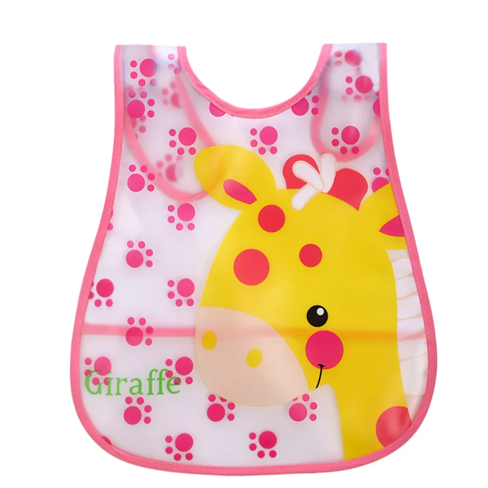 TELOTUNY Baby Animal Bib Cartoon Waterproof Sleeveless Vest Anti Dress Velcro Lunch Feeding Bibs | Детская одежда и обувь