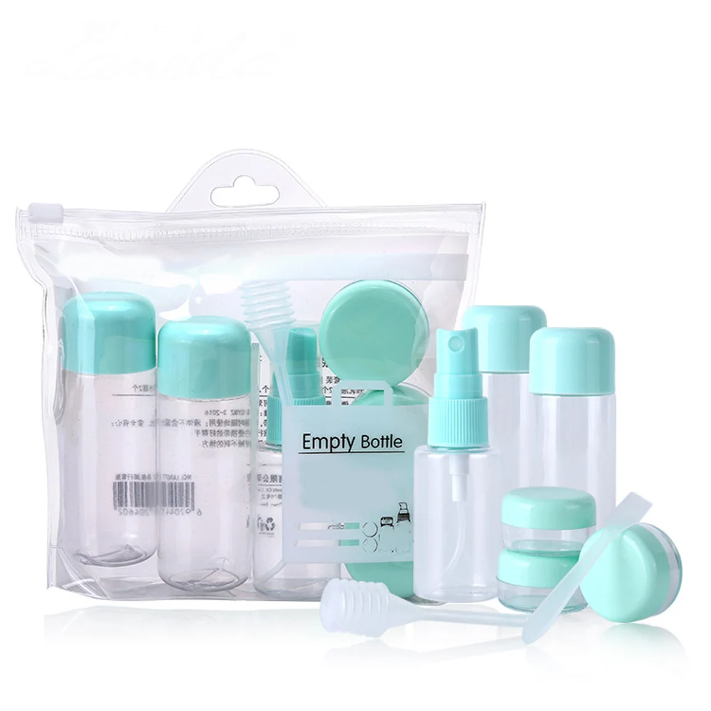 

8Pcs Plastic Storage Container Refillable Bottle Gloss Transparent Set Makeup Empty Packaging Small Jars for Cosmetics Traveling