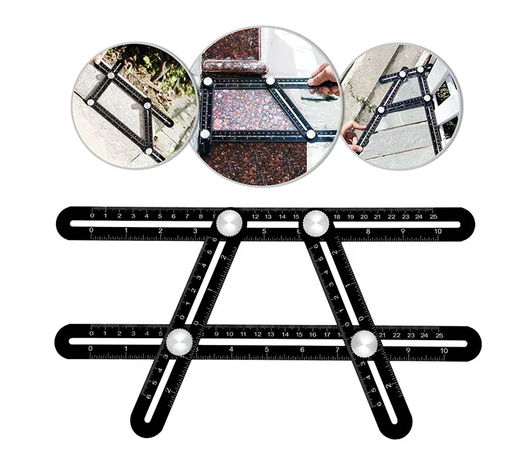 ruler aluminum 10 дюймов и 5 дюймов самоблокирующийся контурный калибровочный механизм профильный Калибр с блокировкой маркировочный Калибр дубликатор для измерения плитки линейка - Цвет: ruler aluminum
