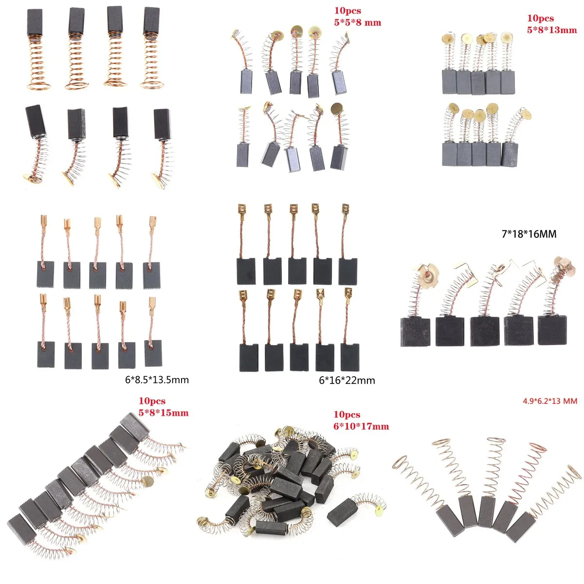 

2/4/10/20pcs 34styles Power Tool Carbon Brush Electric Hammer Angle Grinder Graphite Brush Replacement