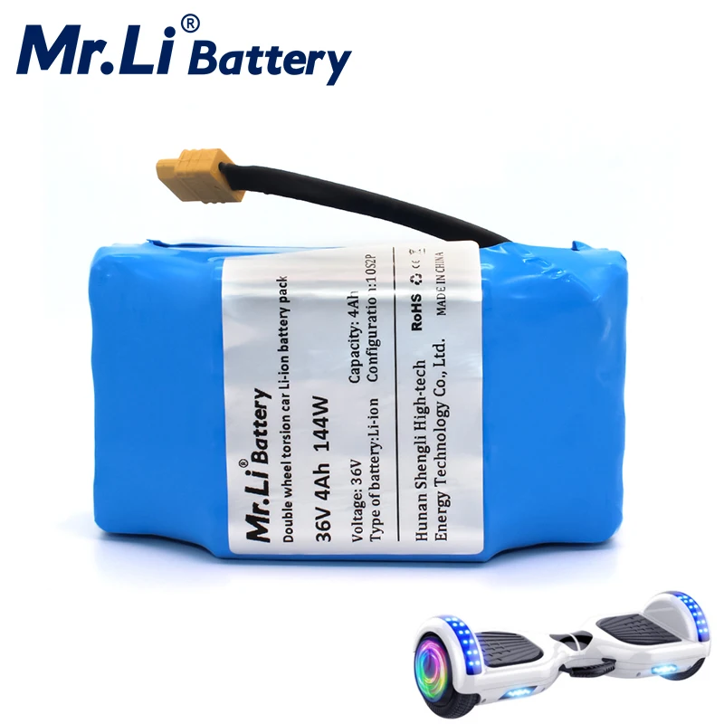 

36V 4Ah Lithium-ion Battery Pack With Build-in BMS For Smart Self Balancing 2 Wheels Electric Unicycle Scooter DIY Battery Pack