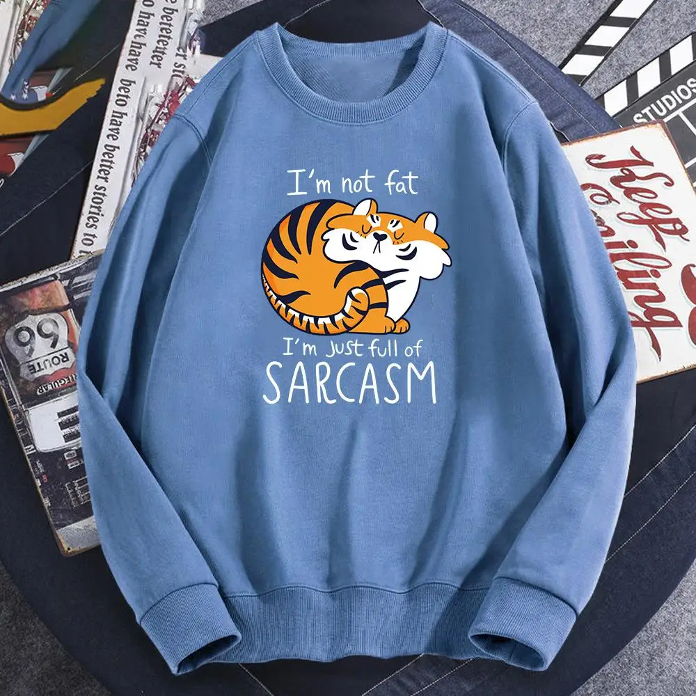 

Cartoon Funny Tiger Manga Men Sweatshirts Autumn Casual Basic Hoodie Crewneck Soft Fashion Mens Sweatshirt Urban Cool Streetwear