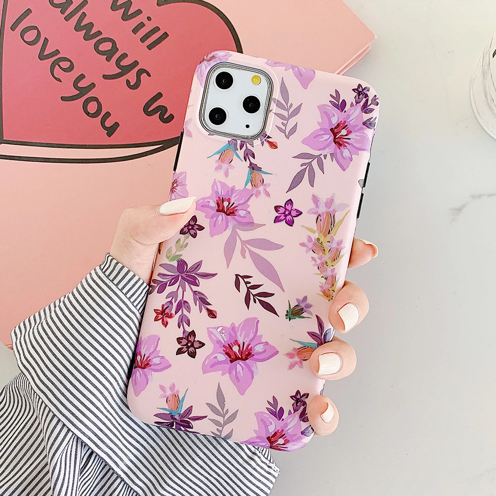 LOVECOM популярный винтажный цветочный чехол для телефона для iPhone 11 Pro Max XS Max XR 6 6S 7 8 Plus X мягкий IMD цветочный чехол для телефона Лучший подарок