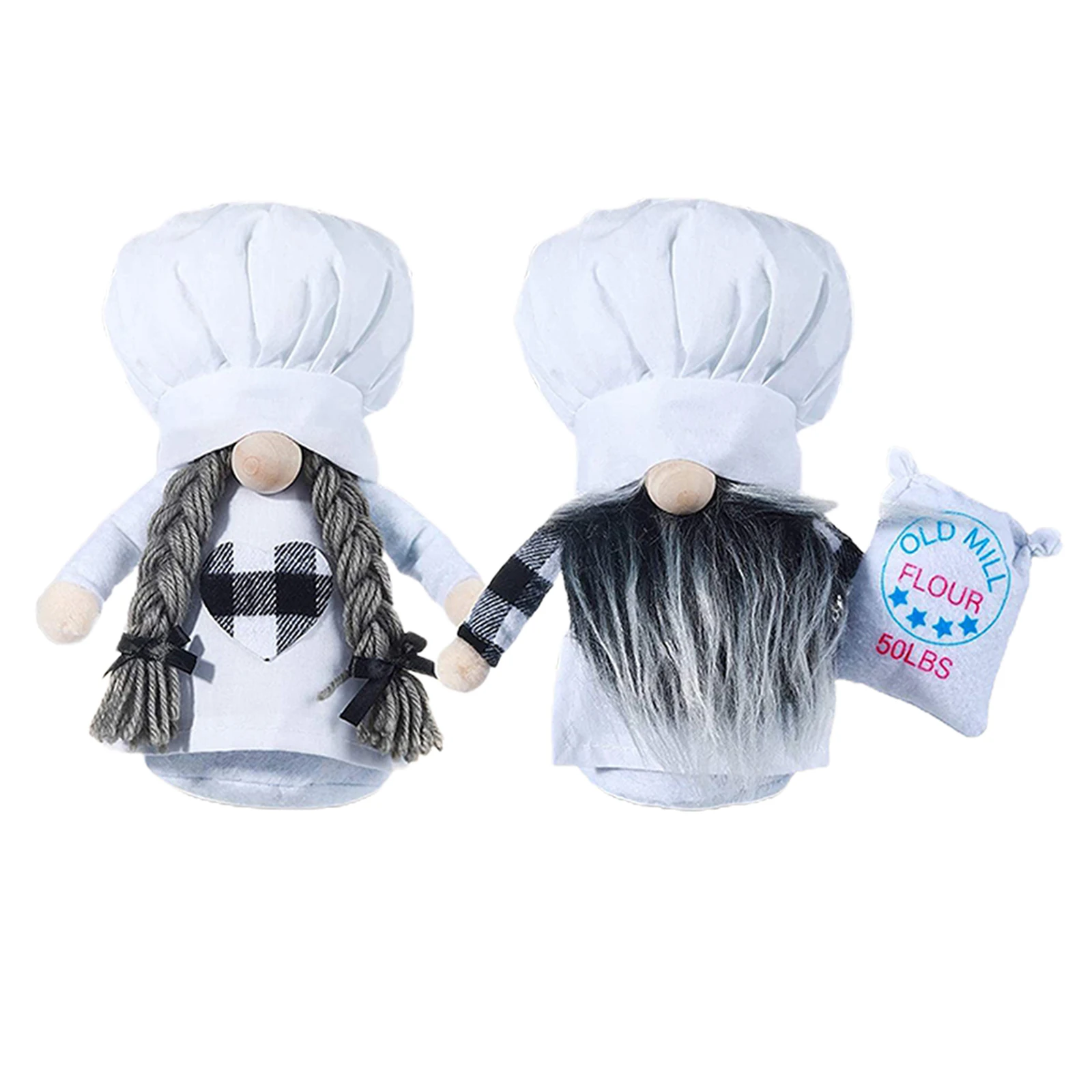 

1Pair Creative Faceless Gnome Doll Couple Ornament Holiday Decor Gifts Toy