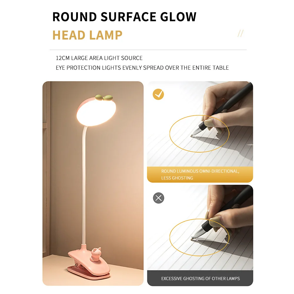 

LED small table lamp eye protection student dormitory bedroom bedside clip reading learning desk lamp light children gifts