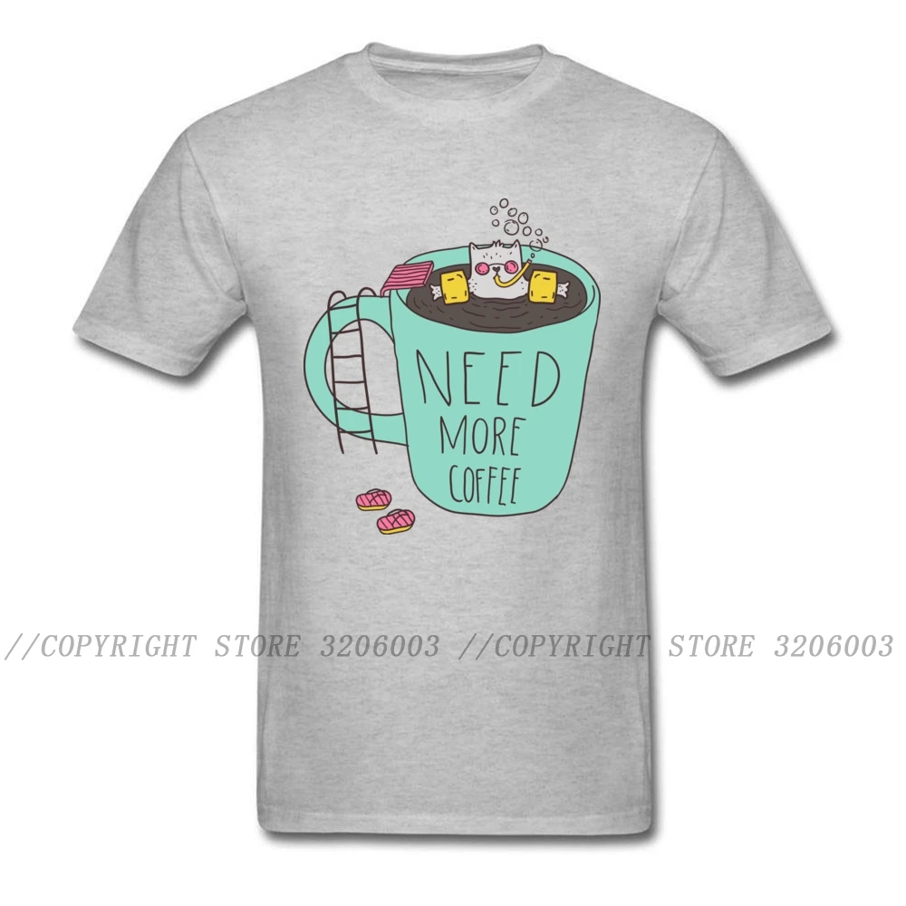 Забавная Мужская хлопковая футболка с коротким рукавом и принтом кошки чашки