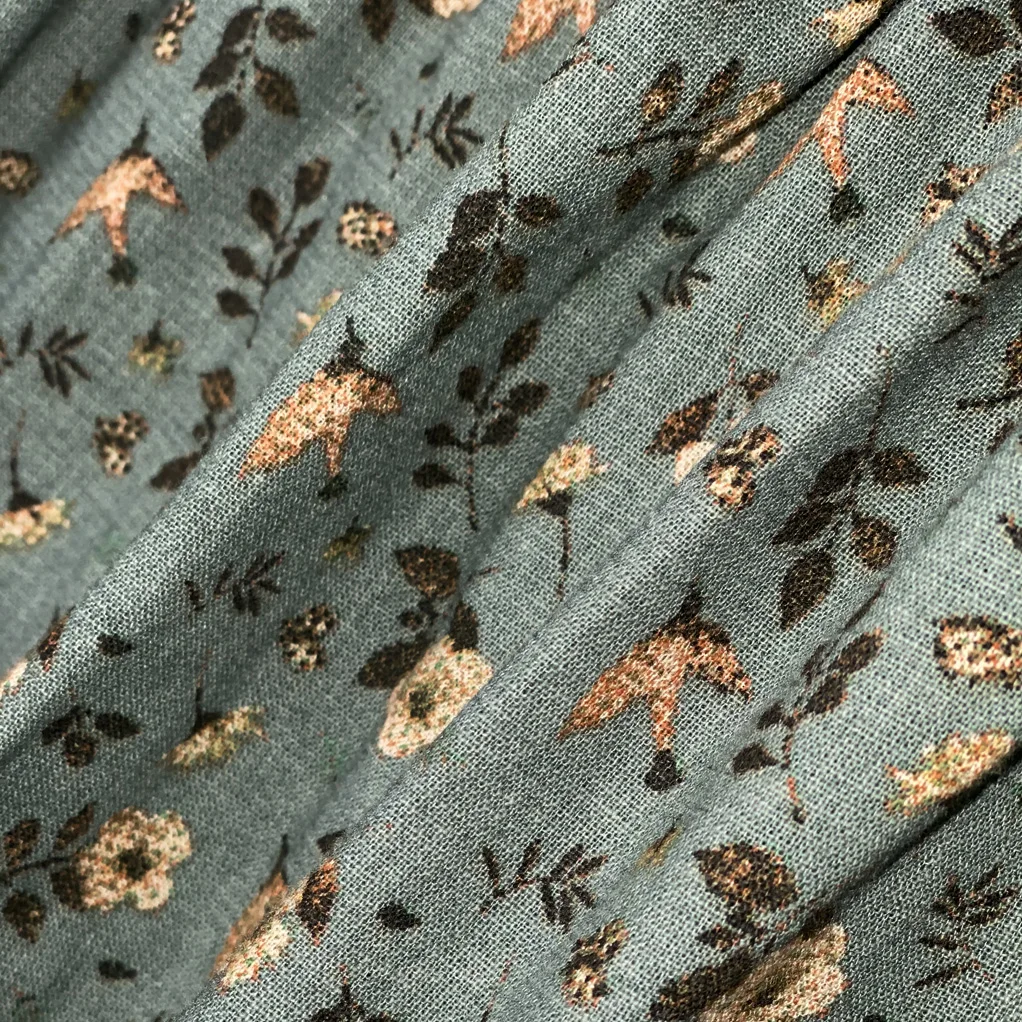 

2021 New Spring Summer Print Skirt Japan Style Mori Girl Lacing Big Hem Loose A-line Skirt Women