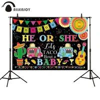allenjoy fiesta gender reveal backdrop mexican baby shower party supplies decoration banner photography background photo zone