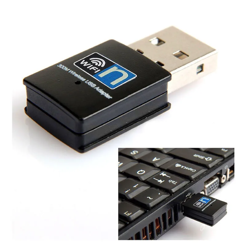 Wi-Fi-адаптер USB 2 0 300 м 4 ГГц RTL8192 двухдиапазонный 802.11b/n/g мини-беспроводной компьютер