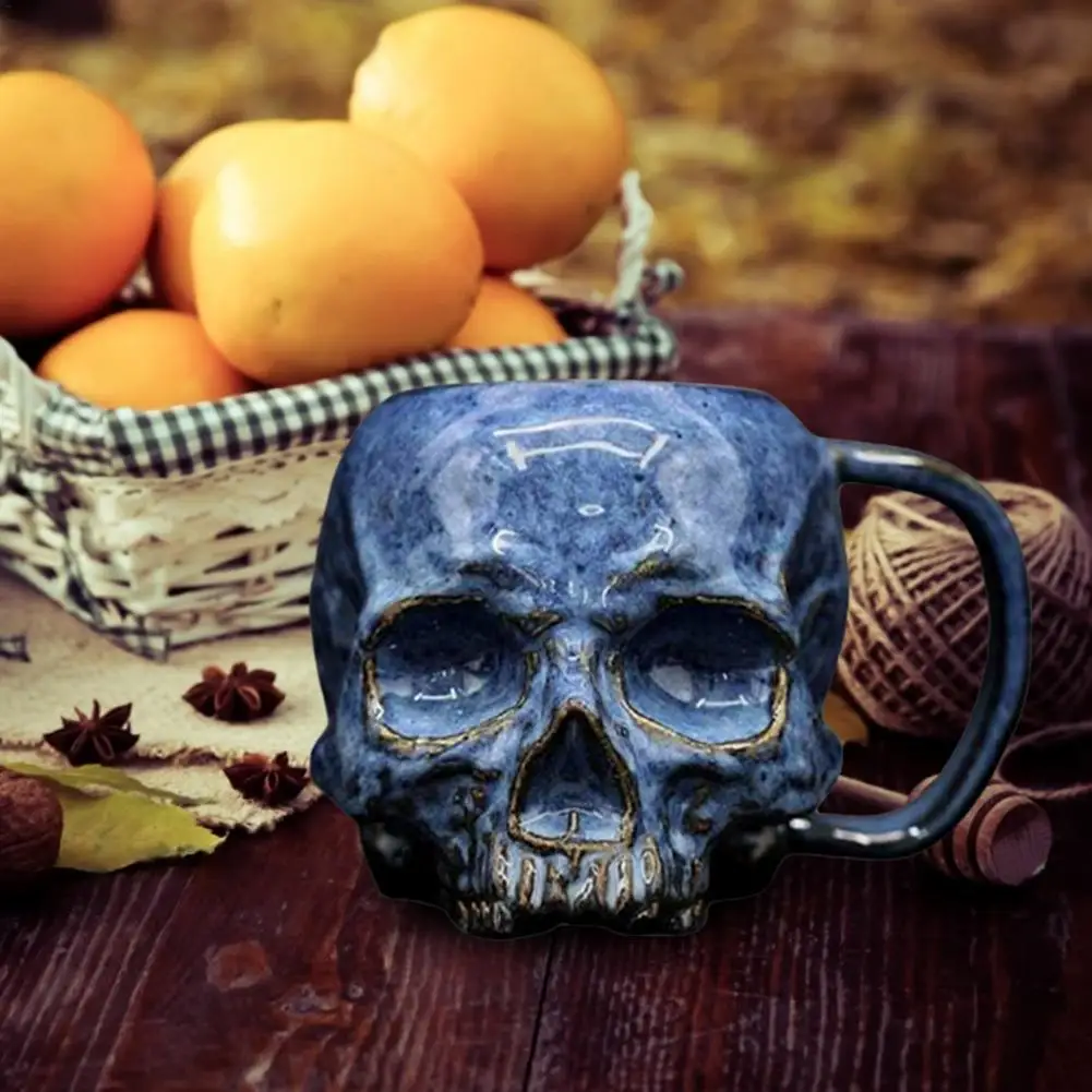 Кружка с черепом на Хэллоуин со страшной головкой украшение для стола домашнее