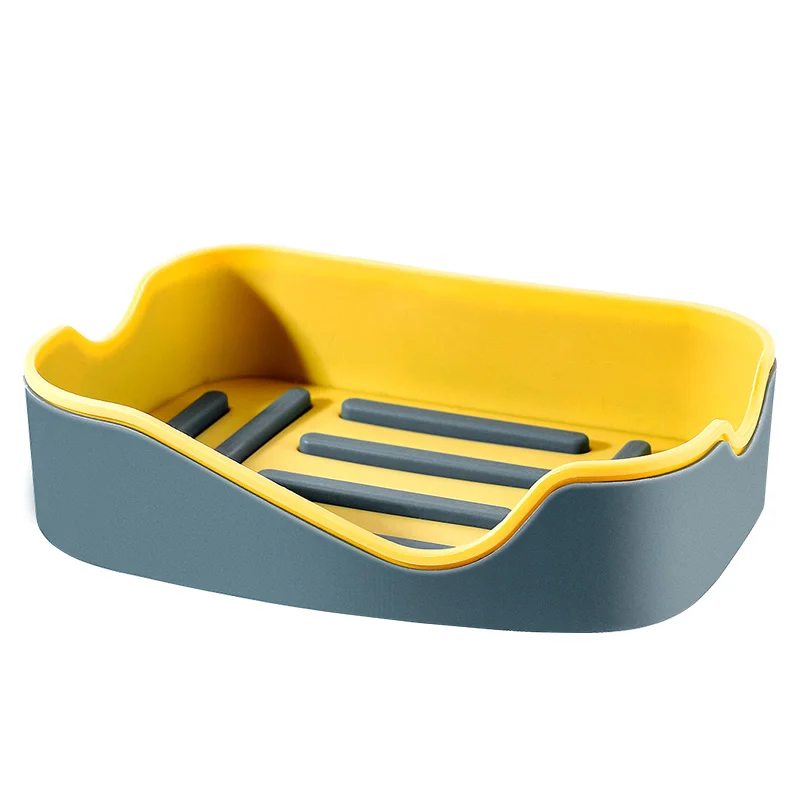 

Soap Box Drain Toilet Bathroom Non-perforated Non-slip Shelf Household Suction Cup Wall-mounted Soap Box with Lid