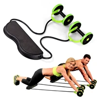 portable adjustable comprehensive trainer gym home mute fitness yoga sculpting abdominal muscle wheel roller pull rope sport set