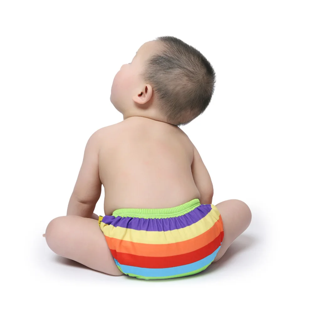 Детские подгузники для плавания водонепроницаемые регулируемые тканевые в