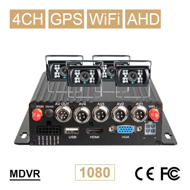 Бесплатная доставка 1080P Wifi GPS трек AHD SD автомобильный Мобильный Dvr