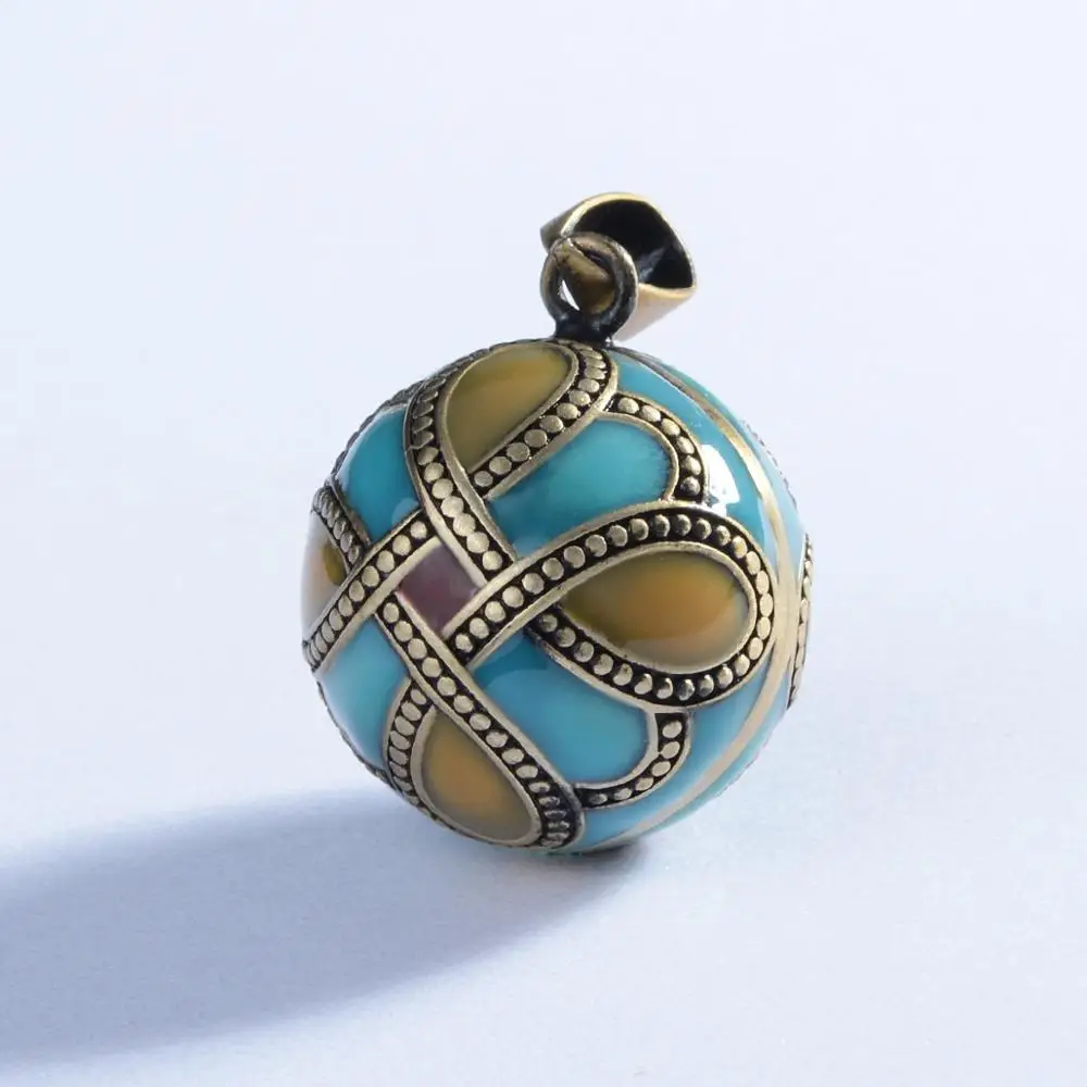 

Baby Angel Caller Eudora Harmony Ball Pendant Necklace Pregnancy Yellow Sky Blue Chime Ball Pendants Wishing Balls Jewelry Gift