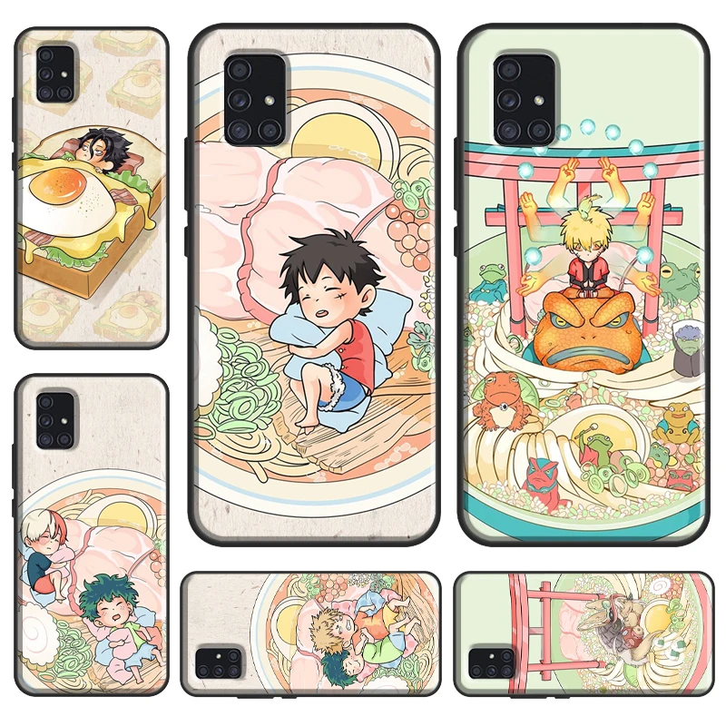 Anime Boys Funny Ramen Japan Case For Samsung A52 A12 A32 A42 A72 A71 A51 A31 A11 A21S A20e A20S A40 A50 A70 A02S Cover