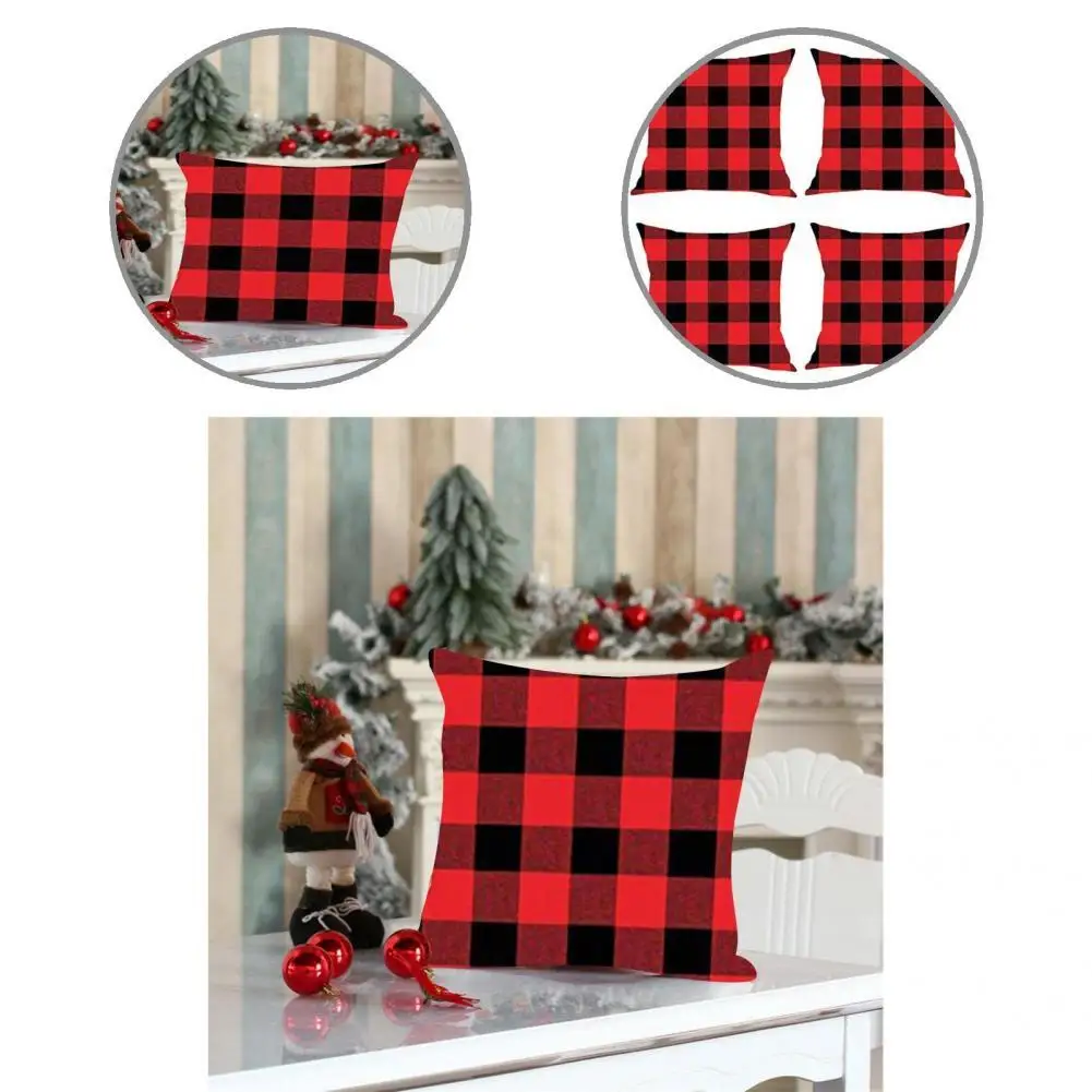 

Cushion Cover Square Throw Pillow Case Dust-proof Washable Useful Hidden Zipper Pillowcase