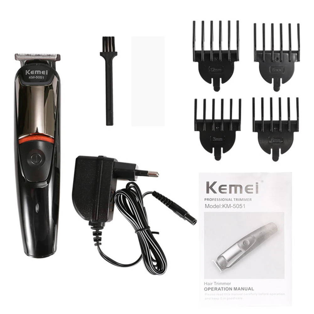 Kemei 5051 Беспроводная электрическая машинка для стрижки волос профессиональная