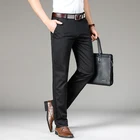 Мужские брюки хлопок повседневные стрейч мужские брюки мужские длинные прямые Высокое качество 5 видов цветов размера плюс брючный костюм 42 44 46