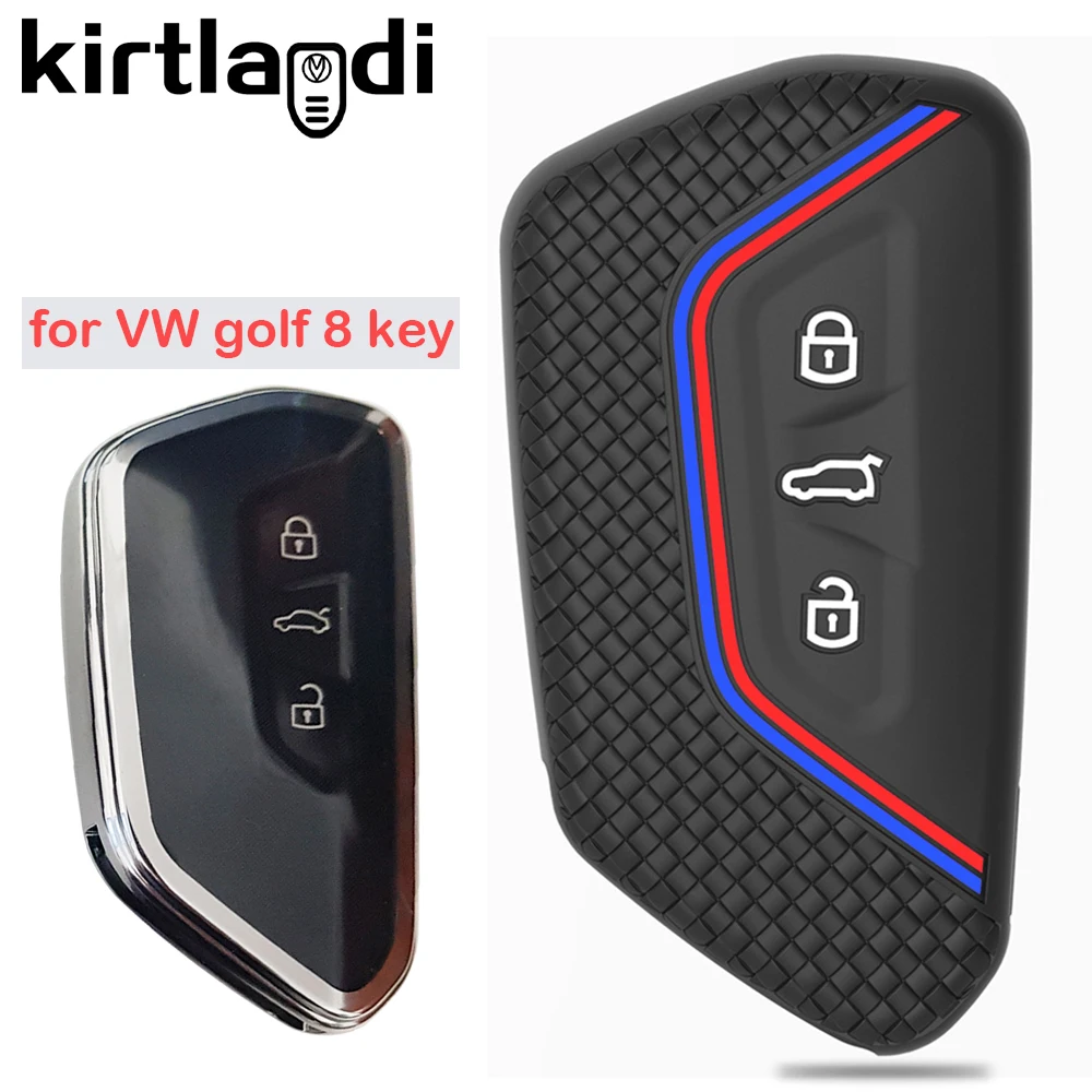 Силиконовый чехол для ключа брелка seat leon 2021 mk4 volkswagen VW Golf 8 Mk8 skoda a8 2020