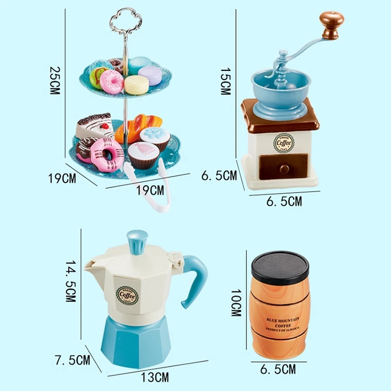 

Pretend Kitchen Toy Diy Simulation Food Coffee Machine Afternoon Tea Set Play House Game Childrens Educational Fun Toy Gift
