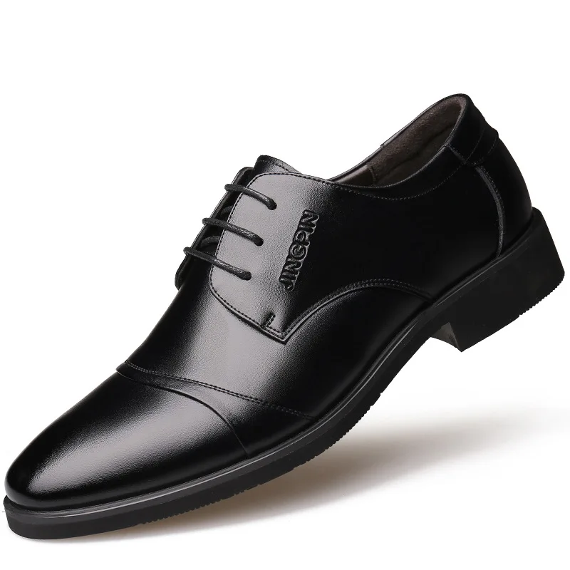 

Men Dress Shoes Genuine Leather Hollow Out Oxfords Shoes Formal Men Wedding Party Brogue Shoes Business Leather Footwear rty6