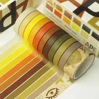 11rolls washi tape set basic color masking tape kawaii stationery 3m rainbow washitape scrapbooking decorative adhesive tape