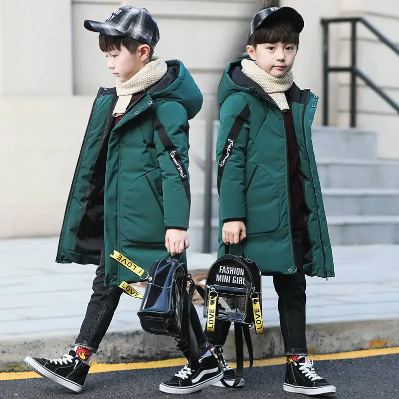 

-30 Degrees Warm Winter Jacket Kids Parka For Boy Down Jacket Hooded coat Waterproof Teenage Jacket Kids Outerwear TZ535