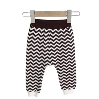 spring autumn infant toddler woolen trousers knit newborn baby boys pants wave pattern kids leggings casual bottoming pants 2021