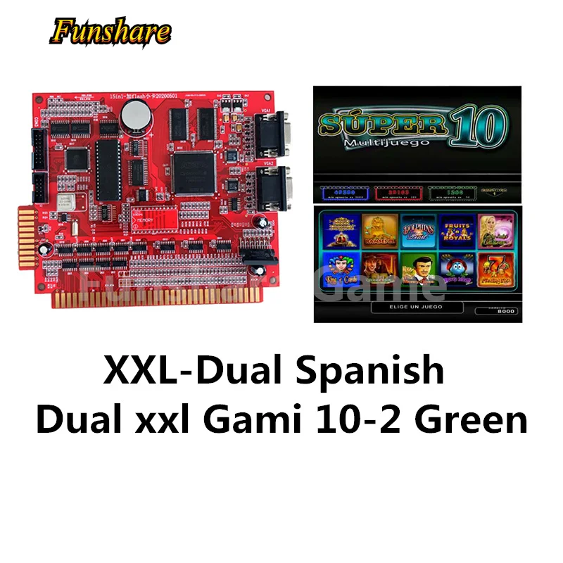 

Dual XXL Gami 10-2 Green Spanish Version Casino Slot Games Motherboard