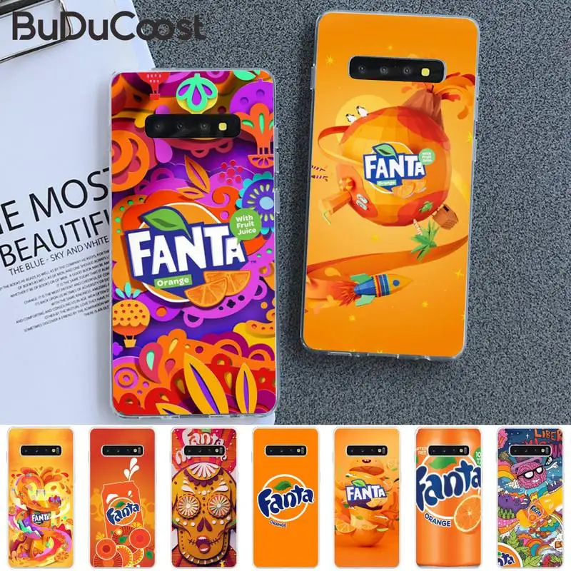 

Slok Fanta Drink Orange Shell Phone Case For Samsung S5 6 7 8 9 10 S8 S9 S10 plus S10E lite S10-5G S20 UITRA plus