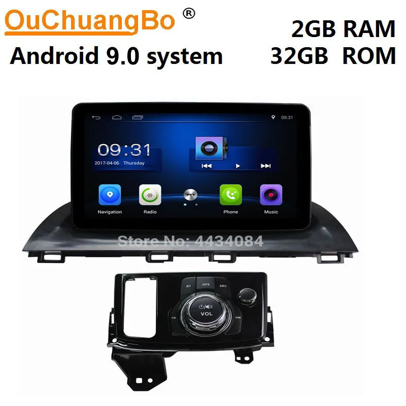 

Автомобильный мультимедийный плеер Ouchuangbo, 2 + 32 ГБ, навигация GPS для Mazda CX-4 2016, поддержка USB, Wi-Fi, 4 ядра, ОС android 9,0