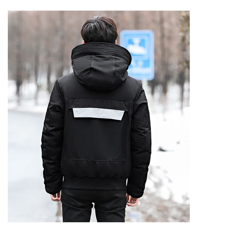Мужской пуховик piumino uomo inverno 2 цвета черный doudoune куртка мужская с капюшоном ветрозащитная Верхняя одежда Повседневная белая пуховая куртка s Мужская
