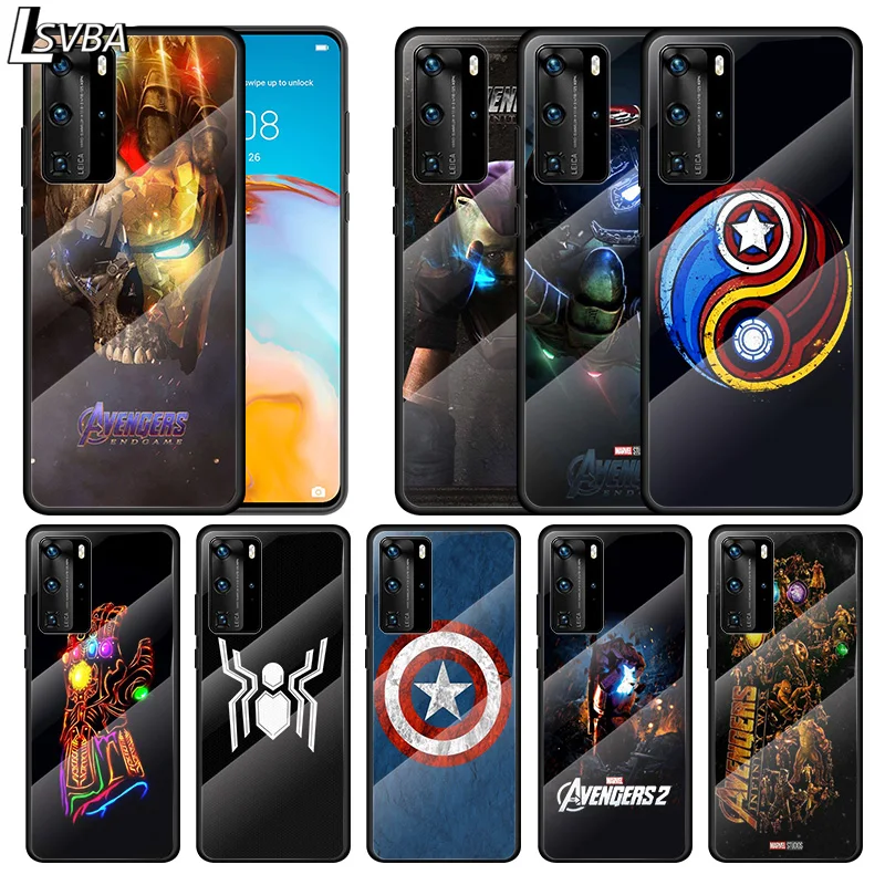 

Marvel Avengers Infinity Gauntlet Logo For Huawei P Smart 2021 Z P40 P30 P20 P10 Lite Pro Plus 5G Tempered Glass Phone Case