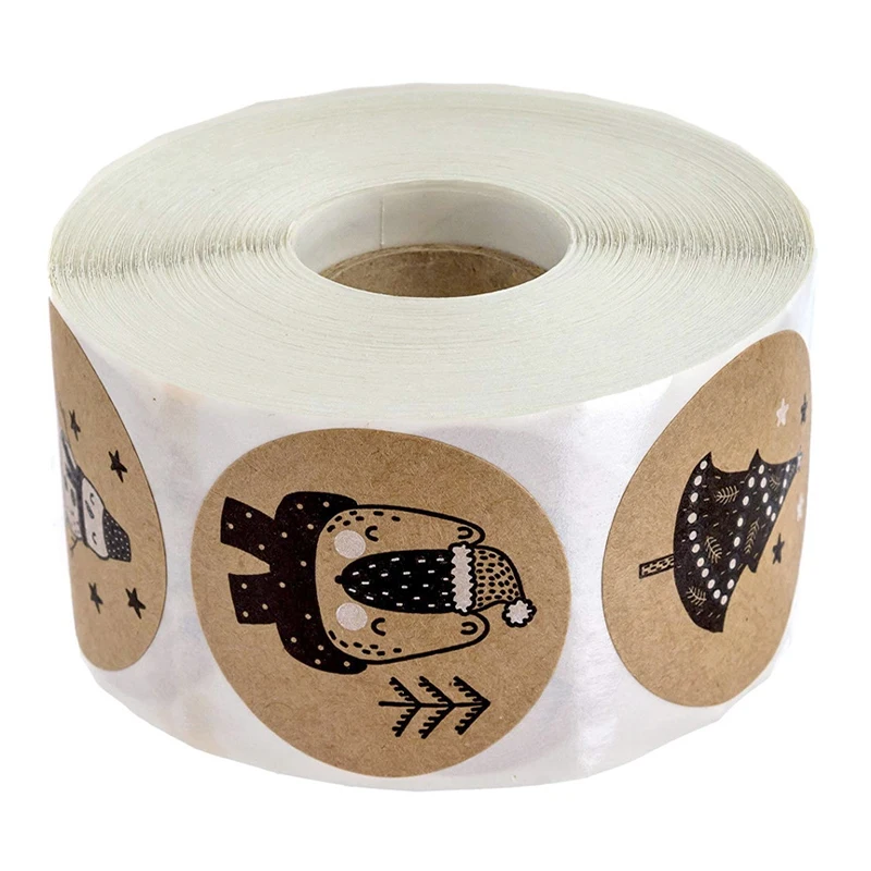 

2020 500 шт 6 видов конструкций Рождество печать наклейки, свадебные украшения DIY подарок для выпечки конверт этикетки для пакетов для детей