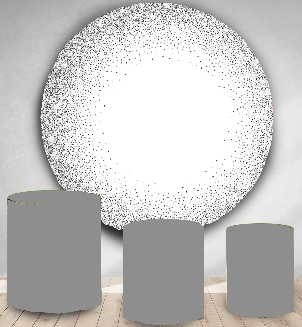 Круглый фон для фотосъемки Золотой блестящий Блестящий баннер вечеринки в честь