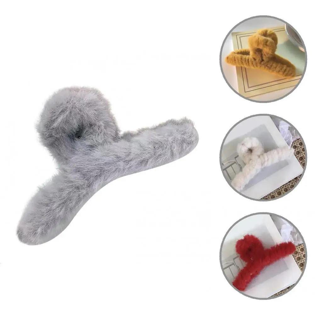 

Claw Clip Fashion Multifunctional Non-Slip Soft Plush Bath Hair Clip Headwear Shower Hair Clip Large Hair Clip
