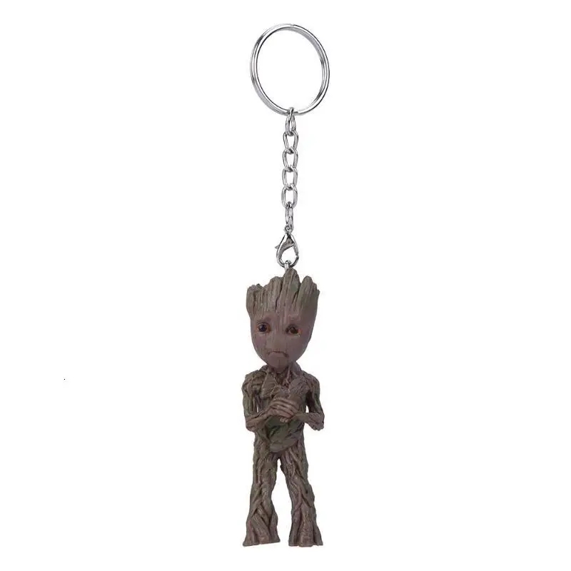 09 Детский Groot действие Grootted Цифры брелок-игрушка домашний орнамент Милая модель мультфильм Дерево человек брелок автомобиль подвесной Декор брелок - Цвет: 09