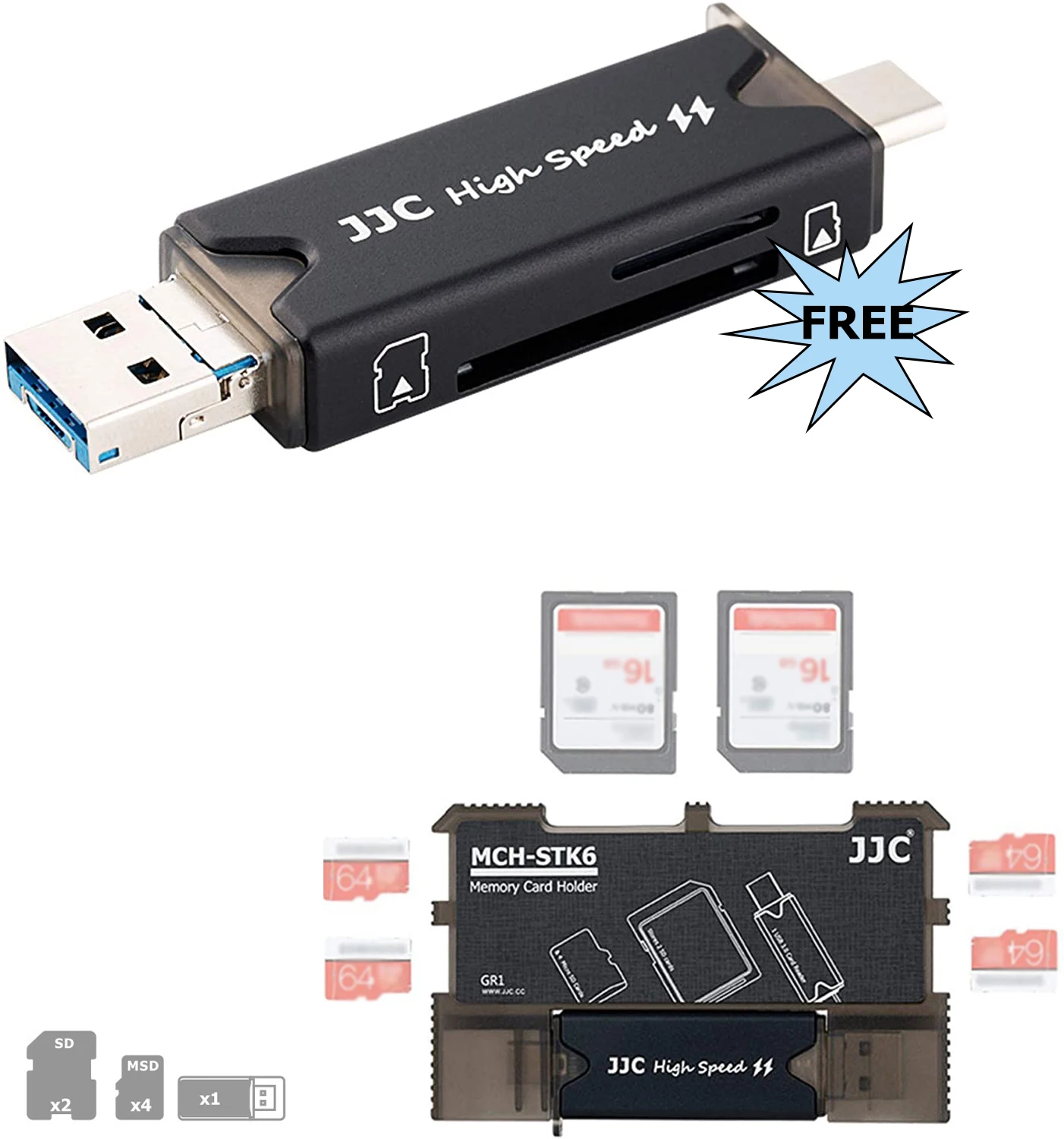 Кардридер JJC USB 3 0 SD Micro + чехол для карты памяти держатель бумажник органайзер SDHC