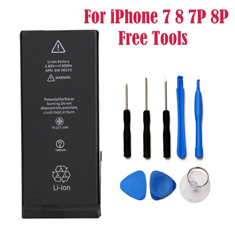 Аккумулятор для телефона высокой емкости iPhone 7 8 Plus аккумулятор 0 циклов сменные