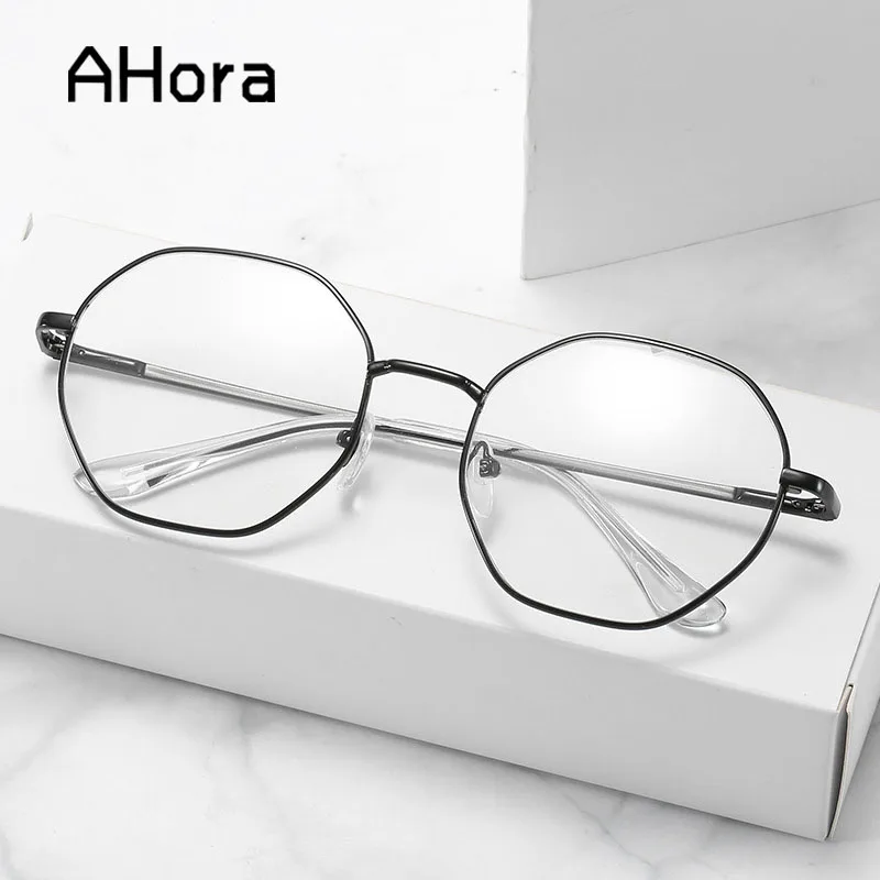 

Ahora Polygon Anti Blue Light Finished Myopia Glasses Women&Men Alloy Nearsighted Eyeglasses 0-0.5-1.0-1.5-2.0-2.5-3.0-3.5..-6.0