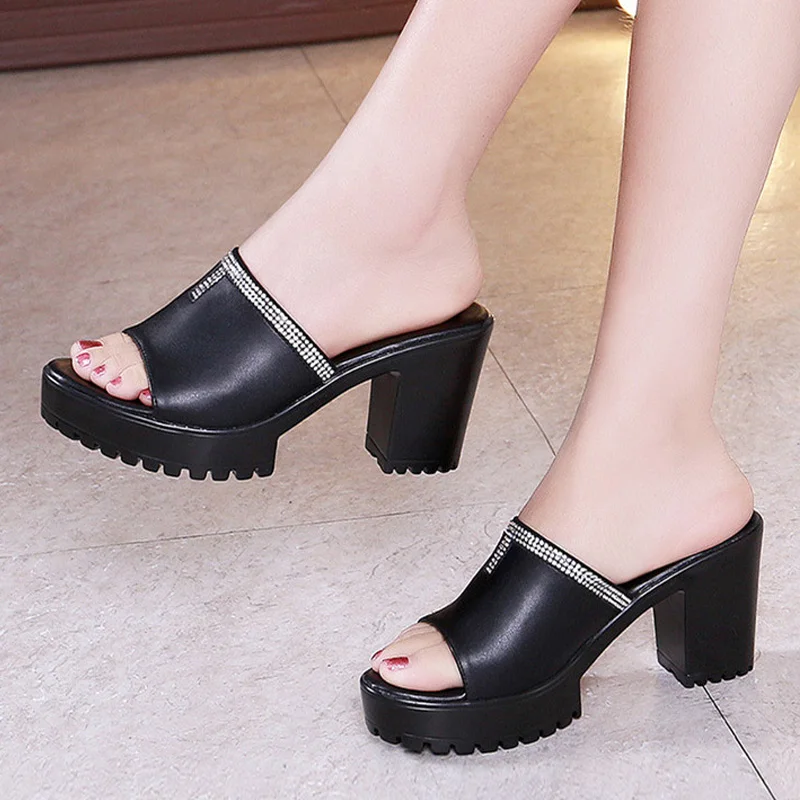 Туфли женские на платформе свадебные с открытым носком 35-42E1375 | Обувь