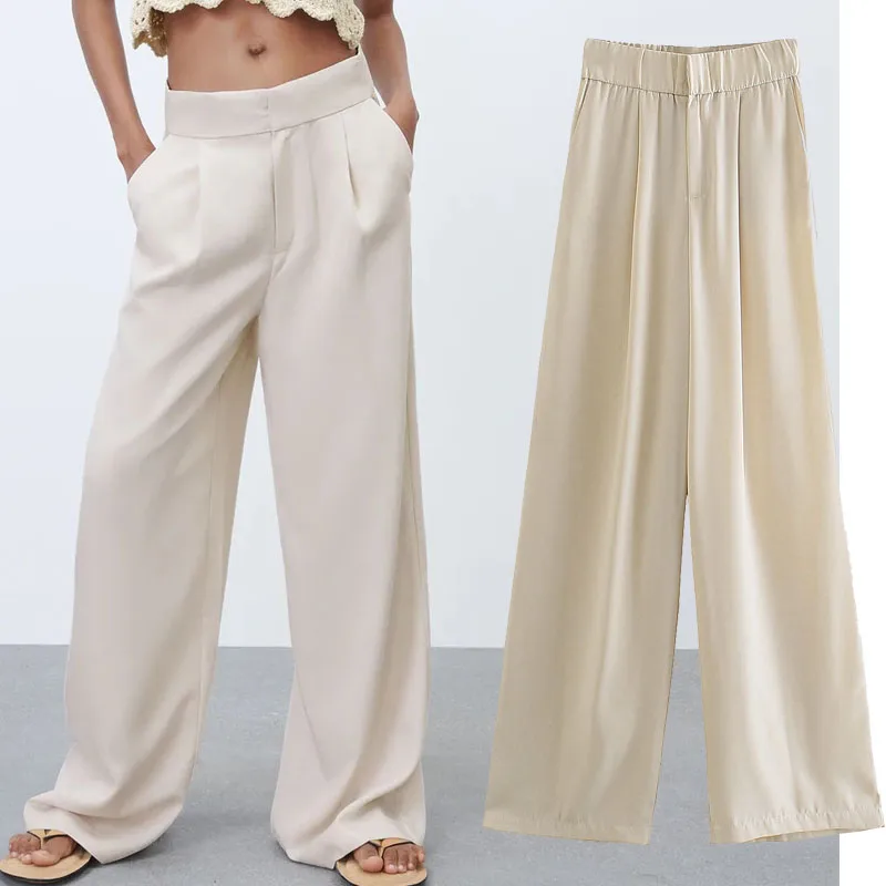 

Korean Style High Waist Loose Female Trousers 2021 Summer New Chic Women's Pants