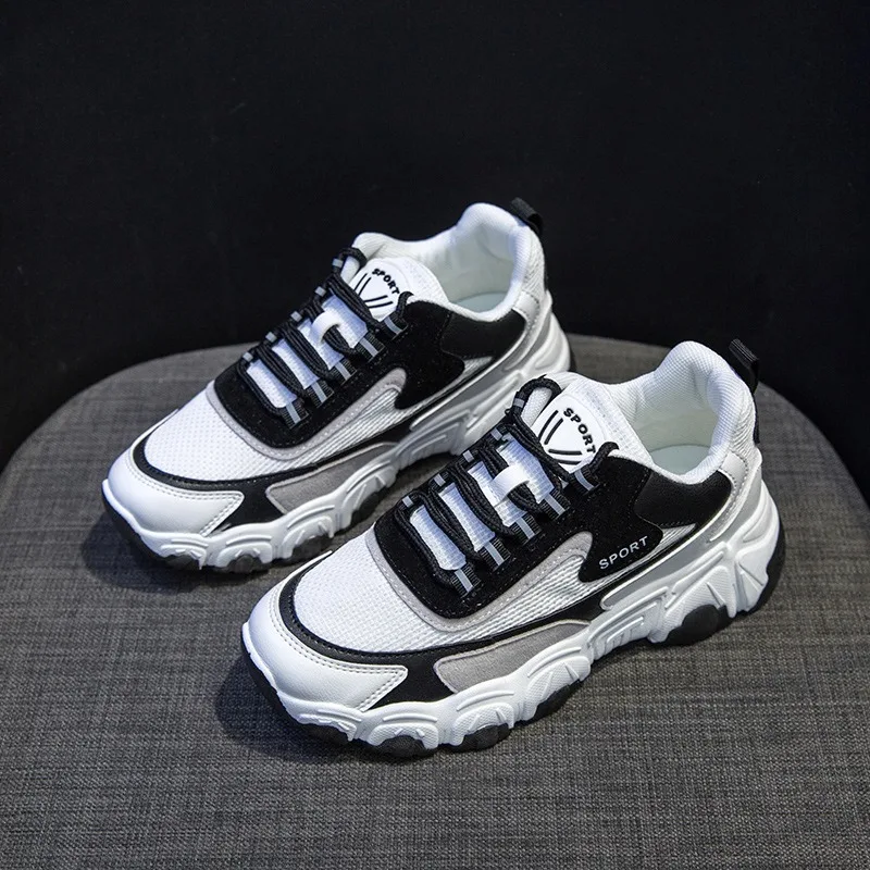 

2020 spring Sneakers Women Vulcanized Shoes Woman White Breathable Mesh Platform Sneakers Casual shoe A01