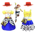 Платья для девочек, Мультяшные игрушки, детская история, косплей, костюмы Джесси на Хэллоуин, костюм для девочек на вечеринку, день рождения, косплей, платья, платья