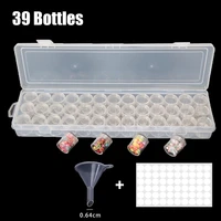 new 39 bottles diamond painting tools accessories storage box beads container diamond embroidery stone mosaic convenience box