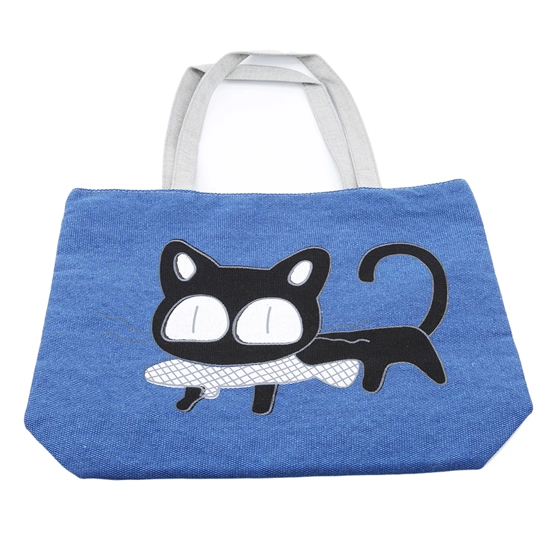 

New Fashion Trend Cat Print Apparel Shoulder Bag Hot Sale Woman Messenger Handbag Big Shopping Bags