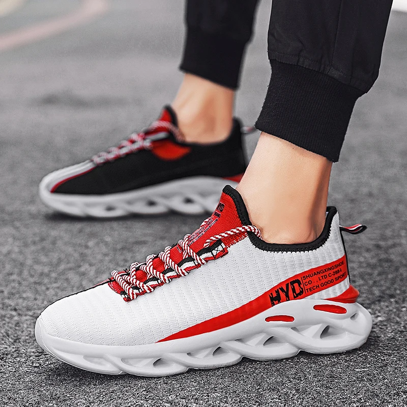 

Big Size Summer Lightweight Men Running Shoes Sneakers Breathable Air Mesh Outdoor Sport White X168