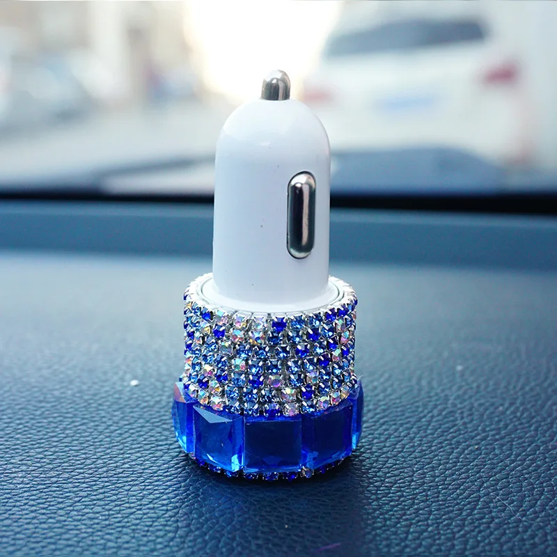 Автомобильное зарядное устройство Nile блестящий кристалл двойной USB быстрая