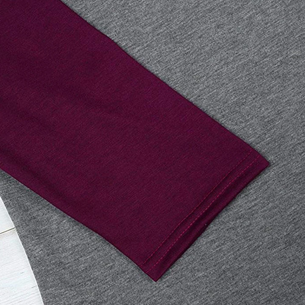 Женская футболка в стиле Харадзюку с рукавом 3/4 базовая Осенняя хипстерская на